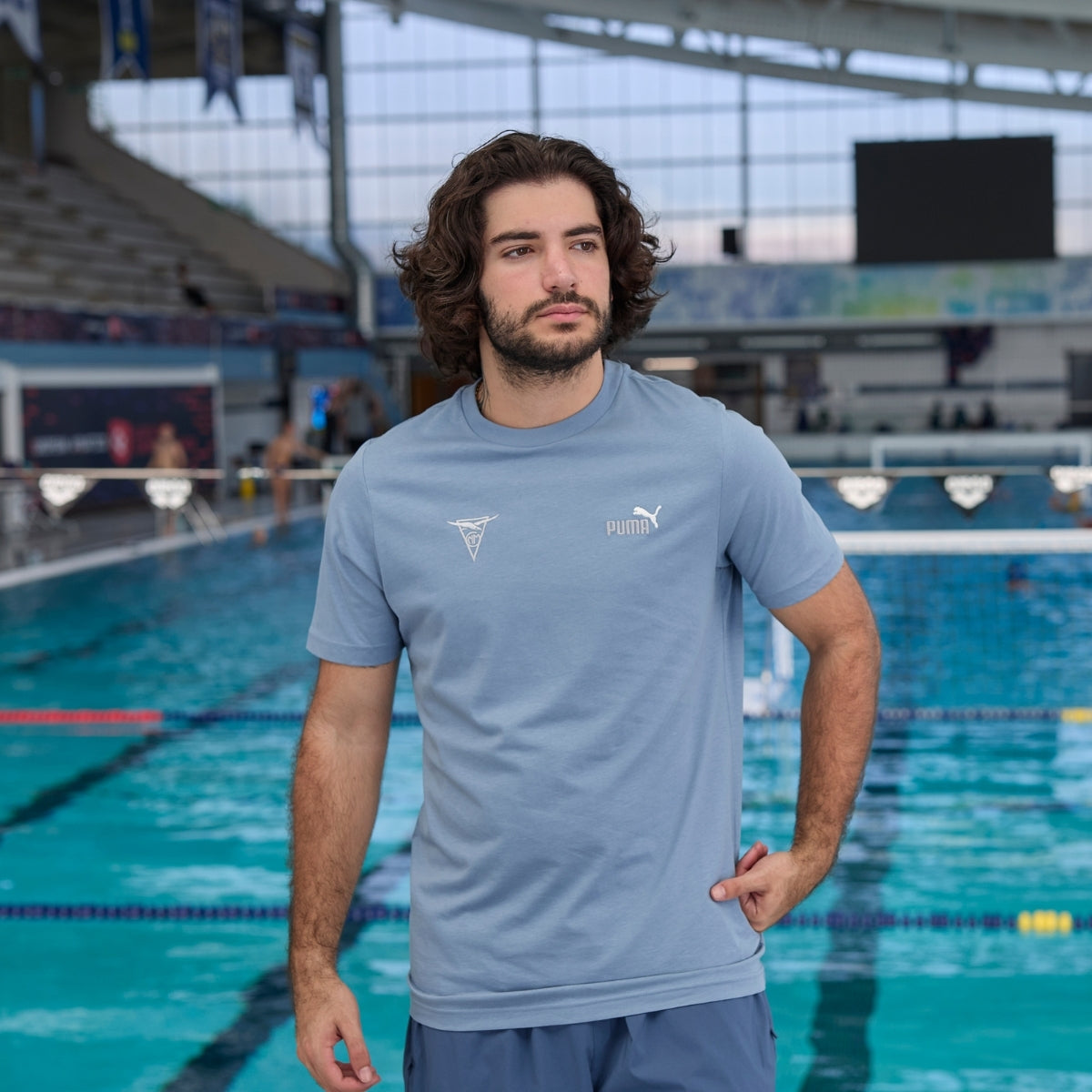 T-Shirt Puma Cercle des Nageurs de Marseille Bleu froid