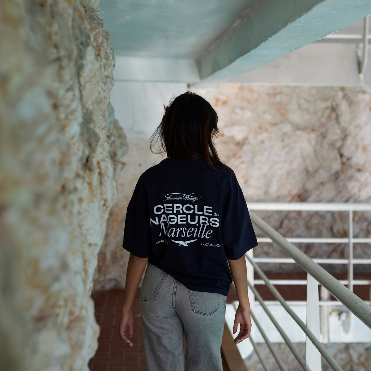 T-shirt American Vintage "TEAM" Cercle des Nageurs de Marseille