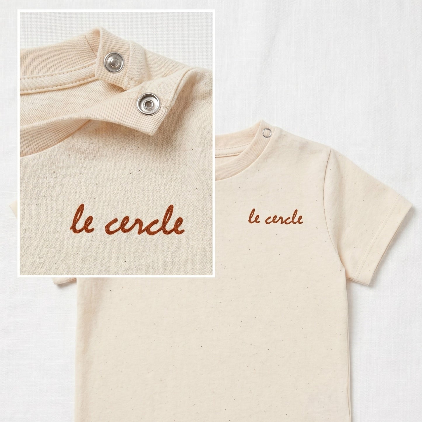 T-Shirt Bébé "Le Cercle"- Ecru