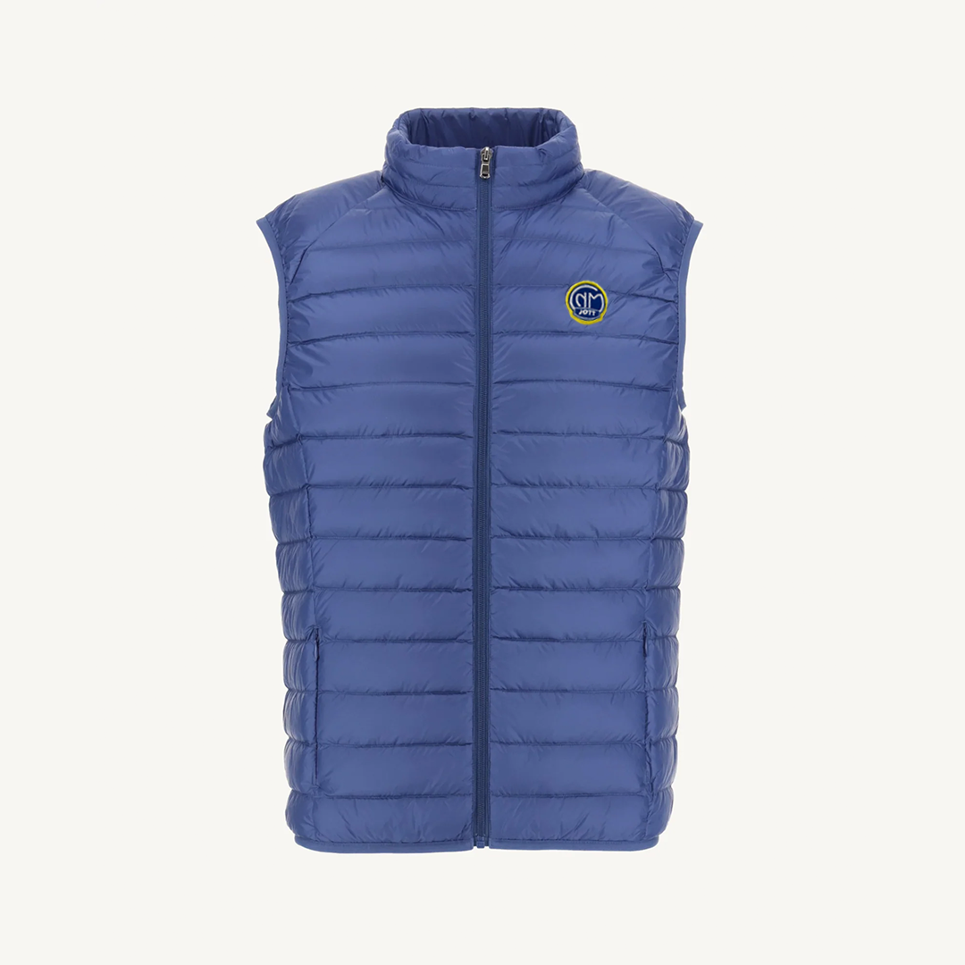 CNmarseille veste sans manche, matelassé, bleu électrique, logo brodé sur le coté gauche
