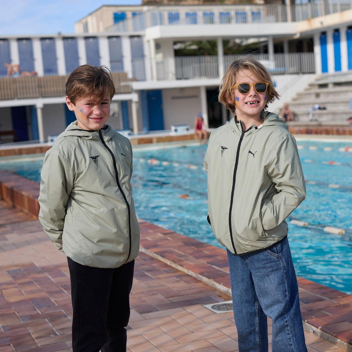 Coupe vent étanche vert PUMA Enfant