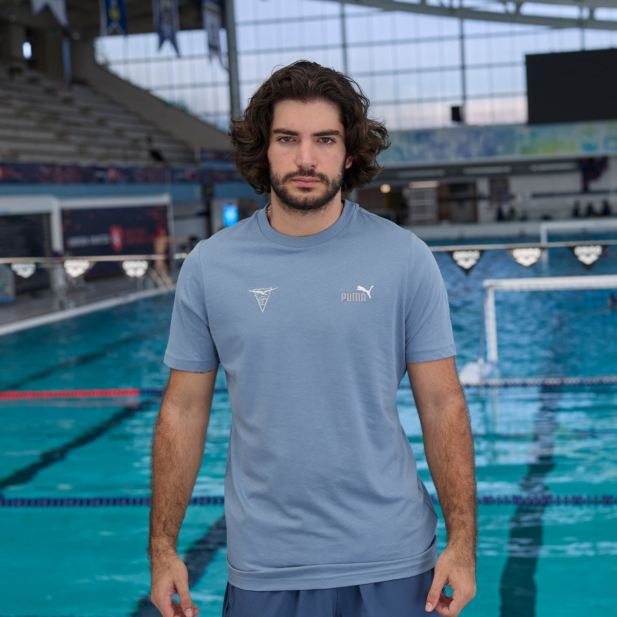 T-Shirt Puma Cercle des Nageurs de Marseille Bleu froid