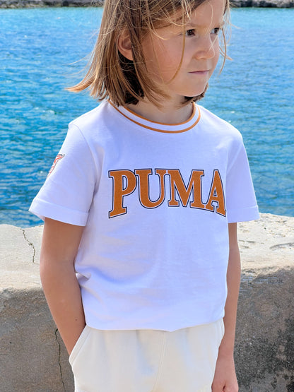 T-shirt blanc logo orange, CNM x PUMA