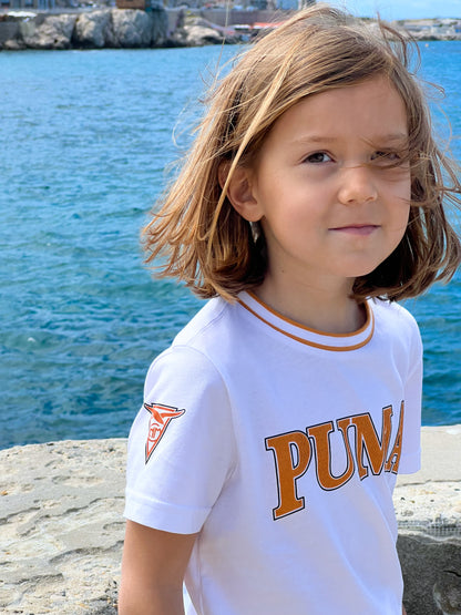 T-shirt blanc logo orange, CNM x PUMA