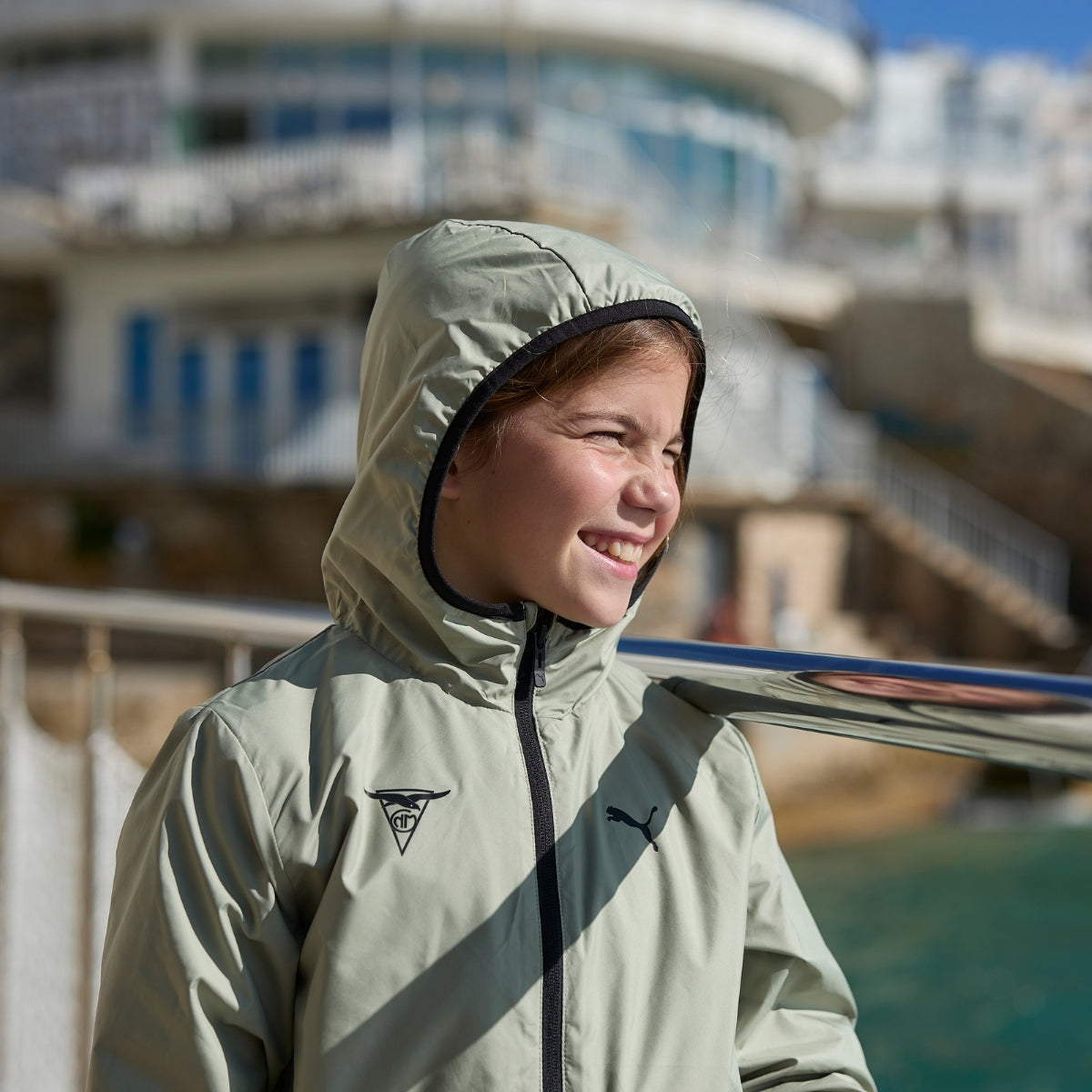 Coupe vent étanche vert PUMA Enfant