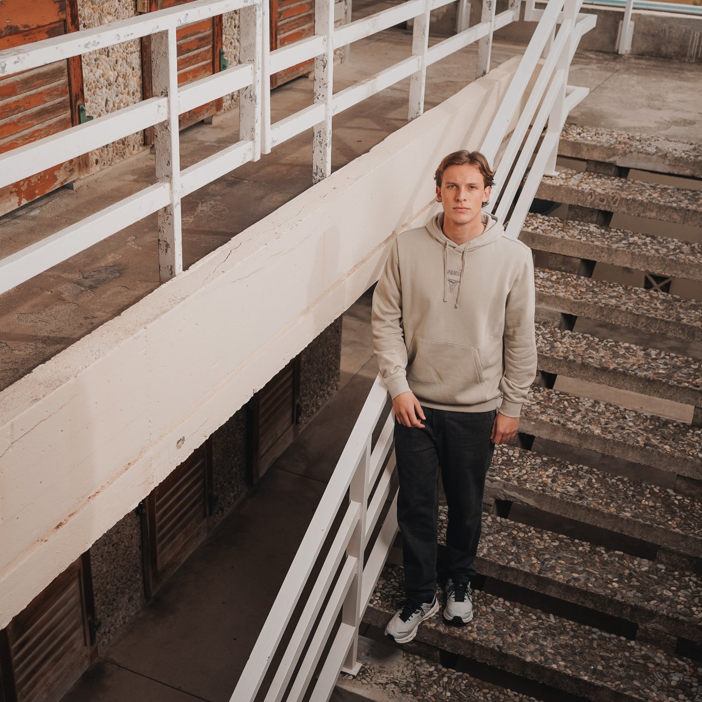 Sweat à capuche vert sauge Puma X CNM - Unisexe