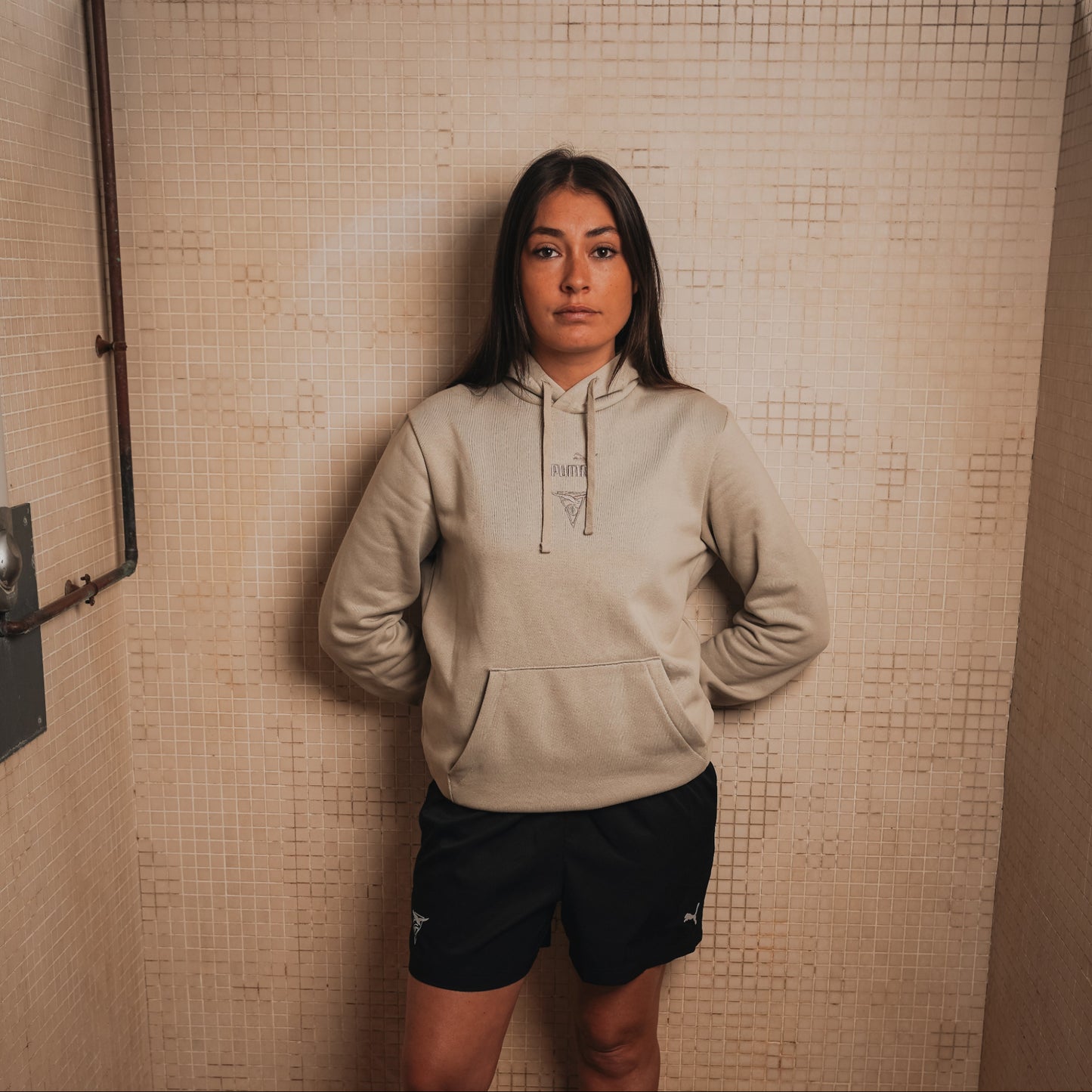 Sweat à capuche vert sauge Puma X CNM - Unisexe