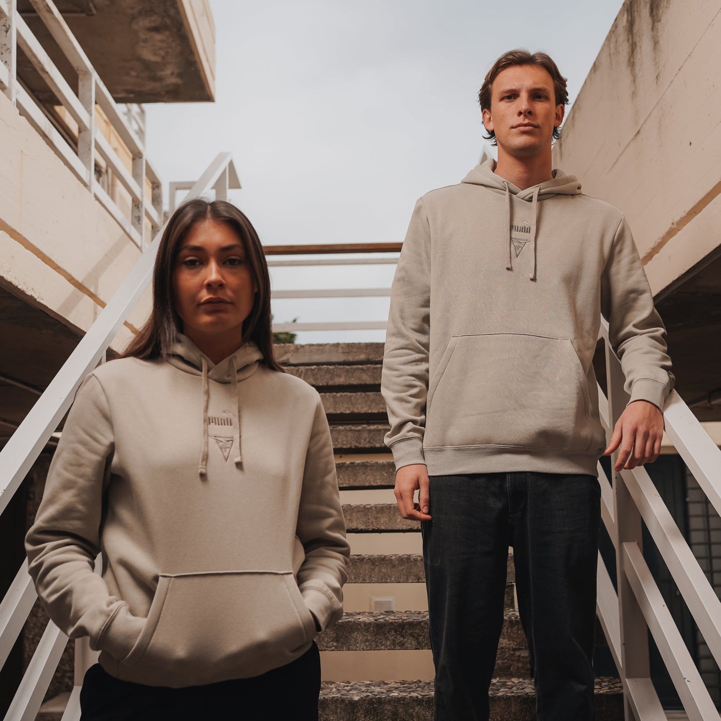 Sweat à capuche vert sauge Puma X CNM - Unisexe