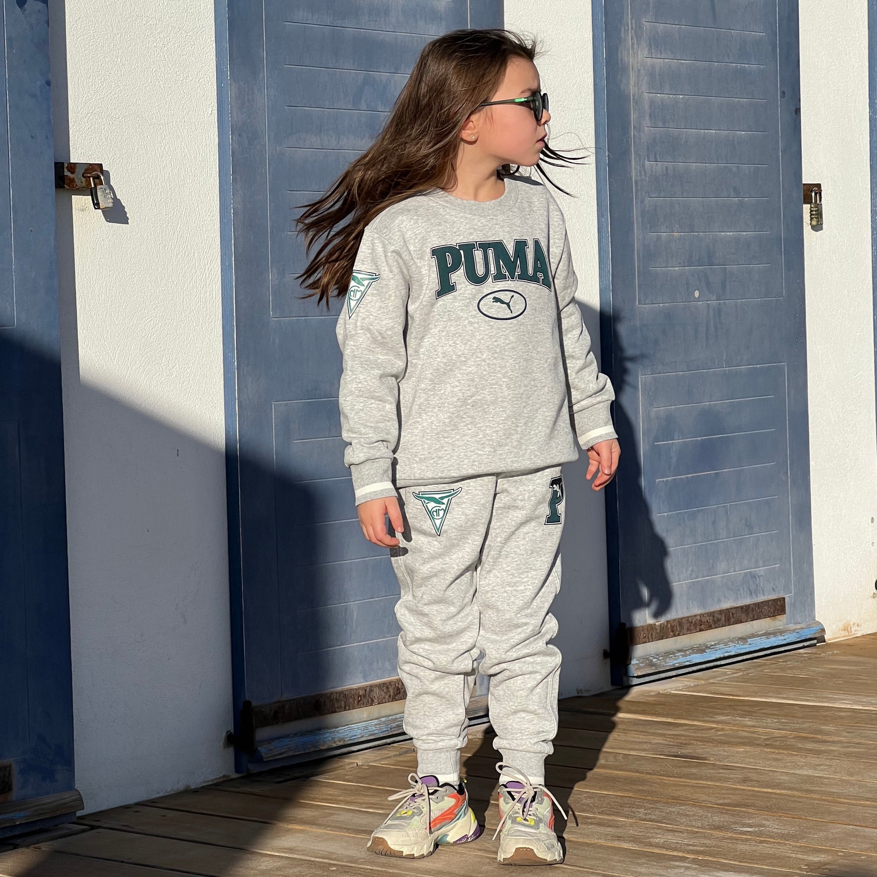 Jogging Puma X CNM enfant Gris 8 ans 128