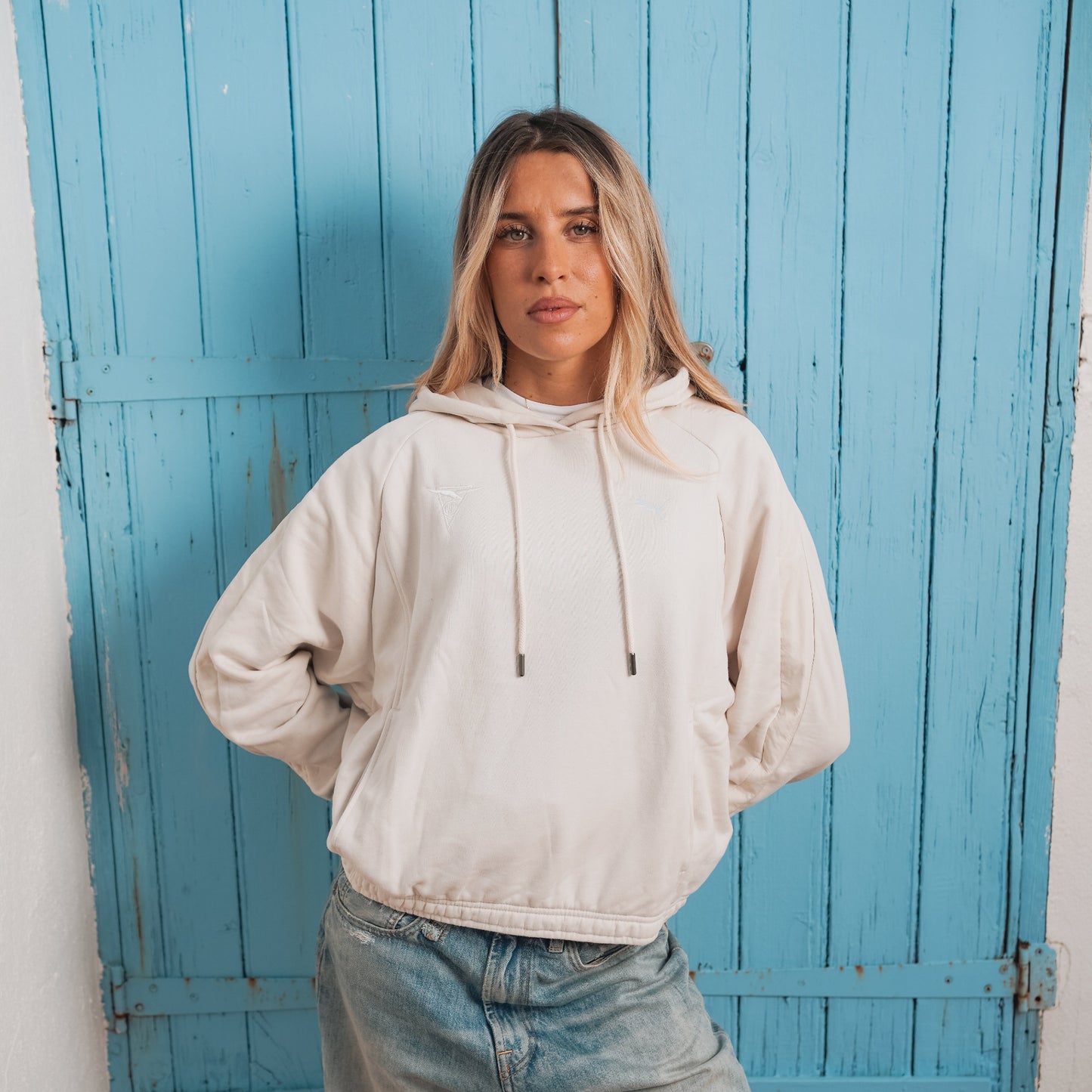 Sweat à capuche beige PUMA X CNM - Femme