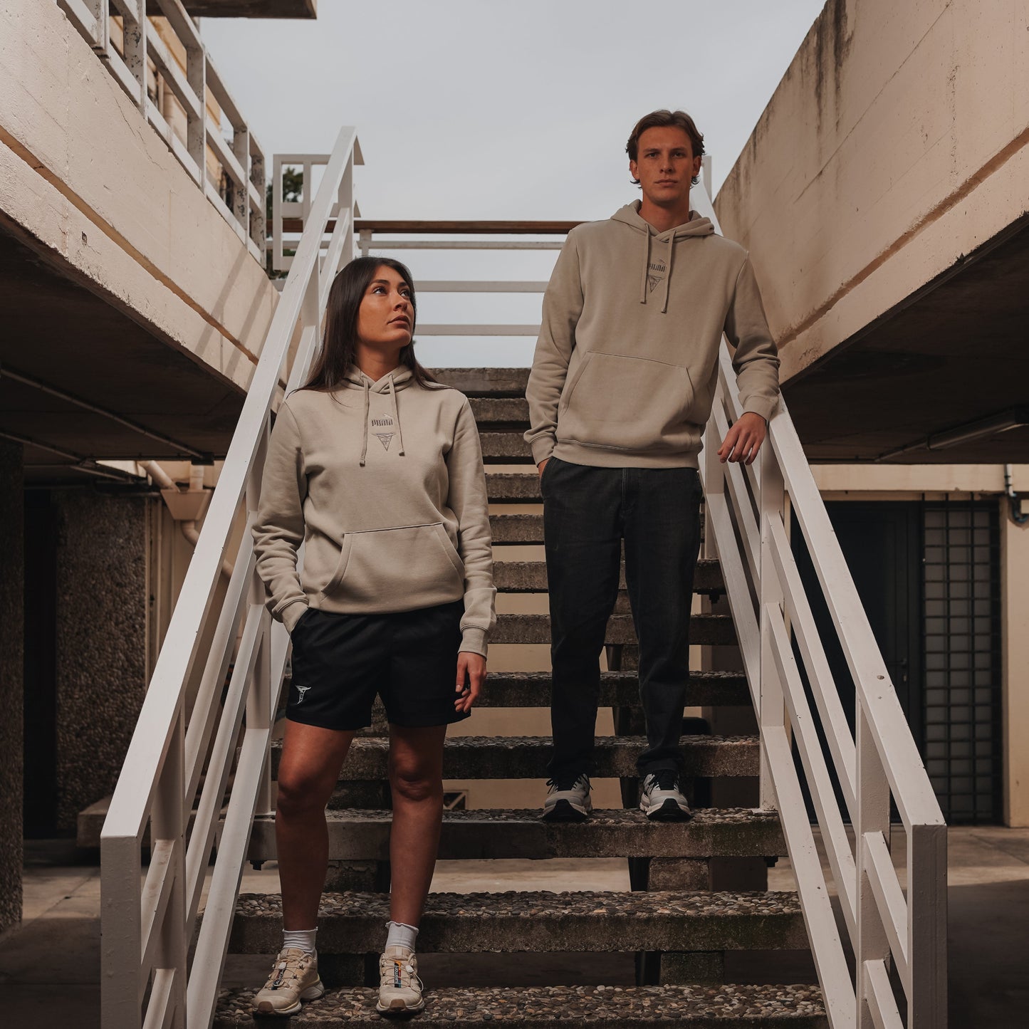 Sweat à capuche vert sauge Puma X CNM - Unisexe