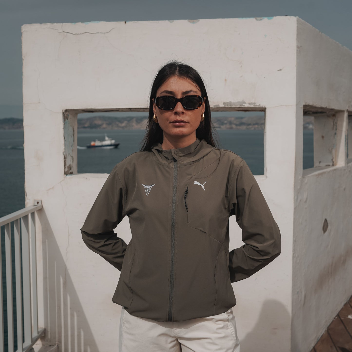 Veste à Capuche Zippé vert kaki, PUMA X CNM - Unisexe
