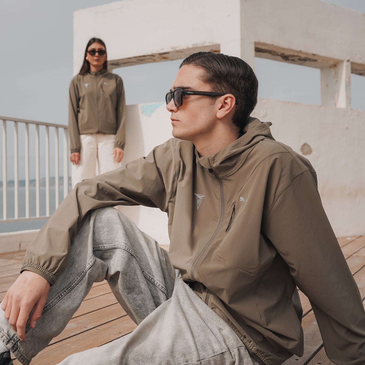 Veste à Capuche Zippé vert kaki, PUMA X CNM - Unisexe