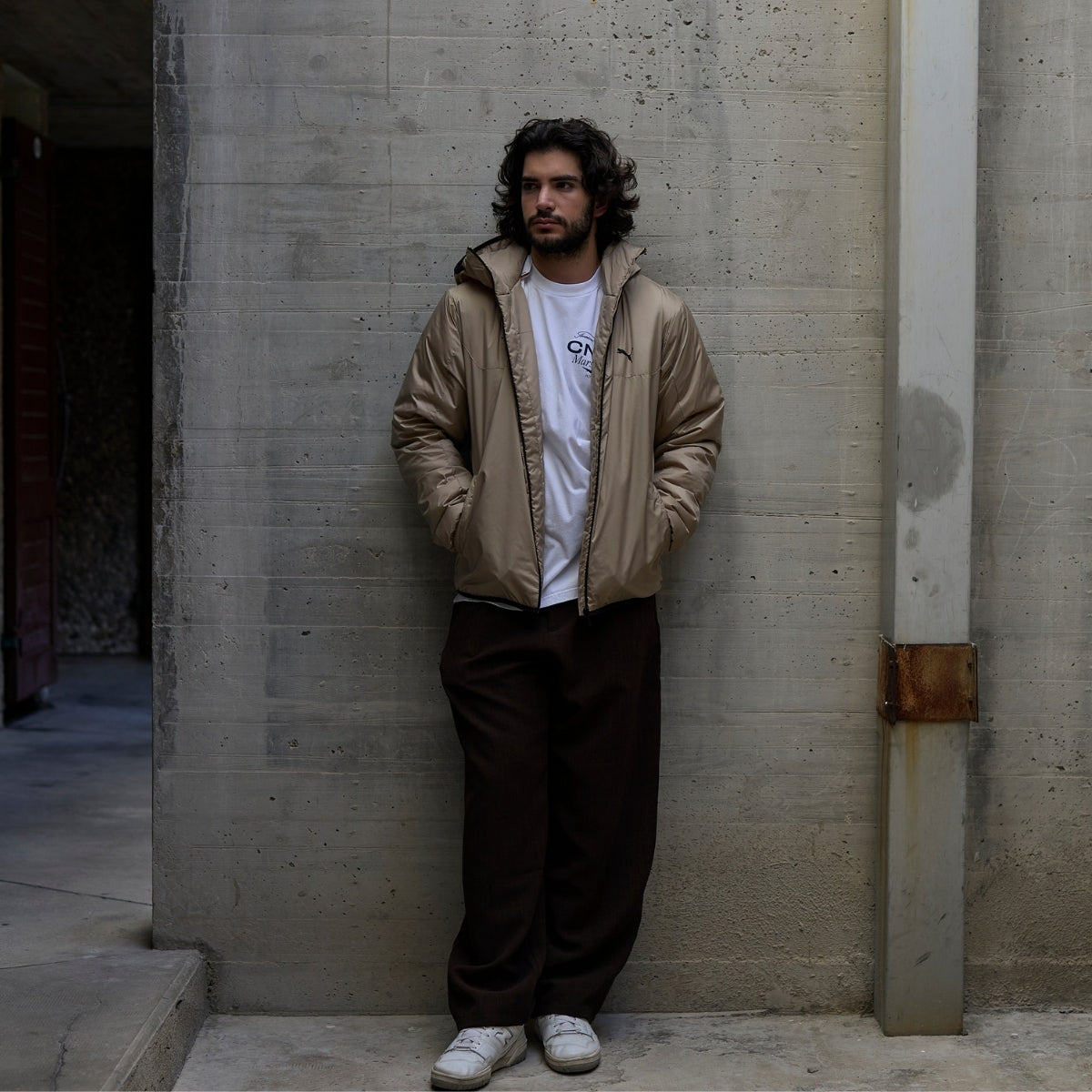 Doudoune à capuche Puma x Cercle des Nageurs de Marseille – Beige