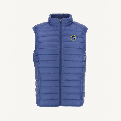 CNmarseille veste sans manche, matelassé, bleu électrique, logo brodé sur le coté gauche 
