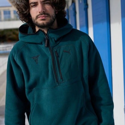 Veste Polaire 1/4 vert PUMA X CNM - Unisexe