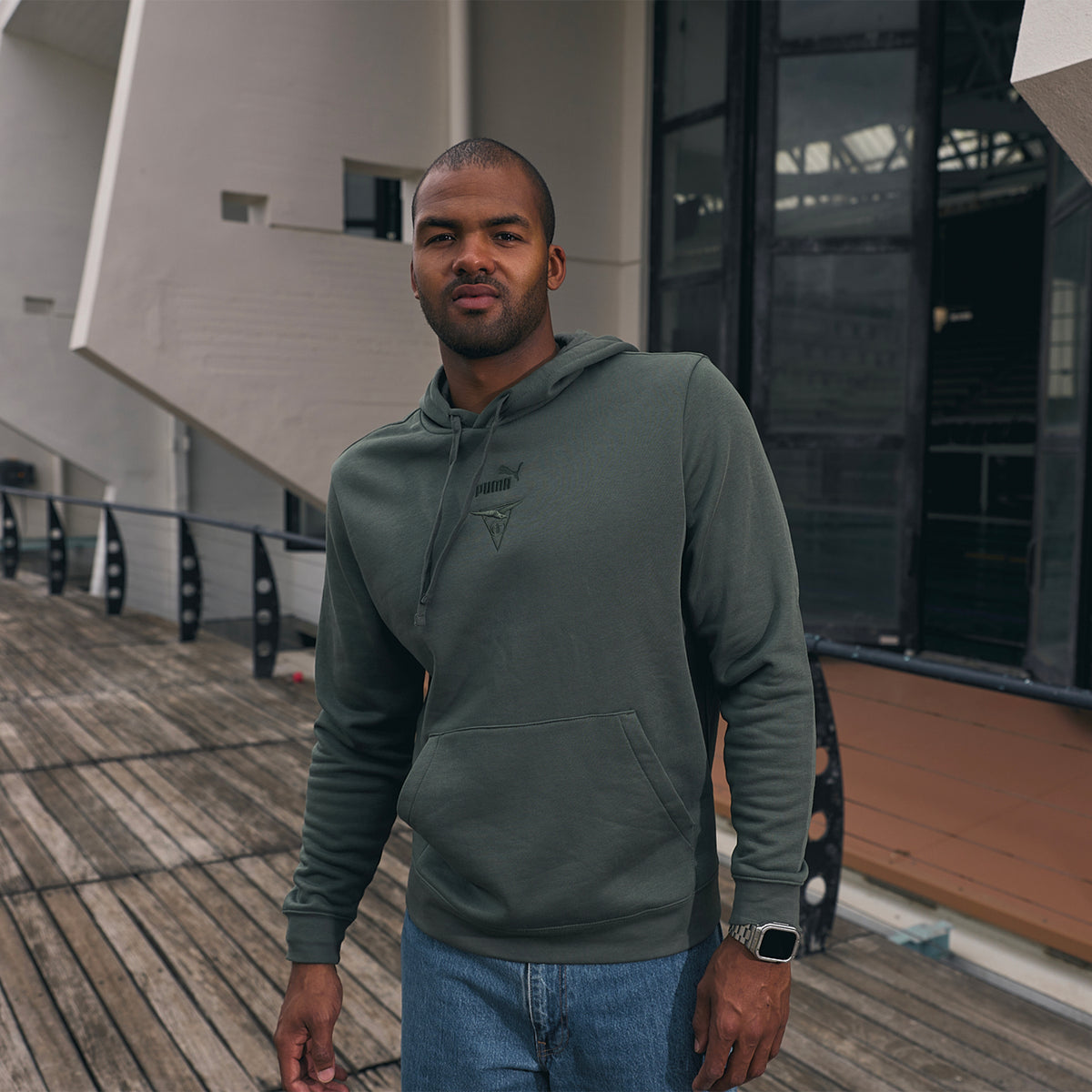 Sweat à capuche vert sauge Puma X CNM - Homme