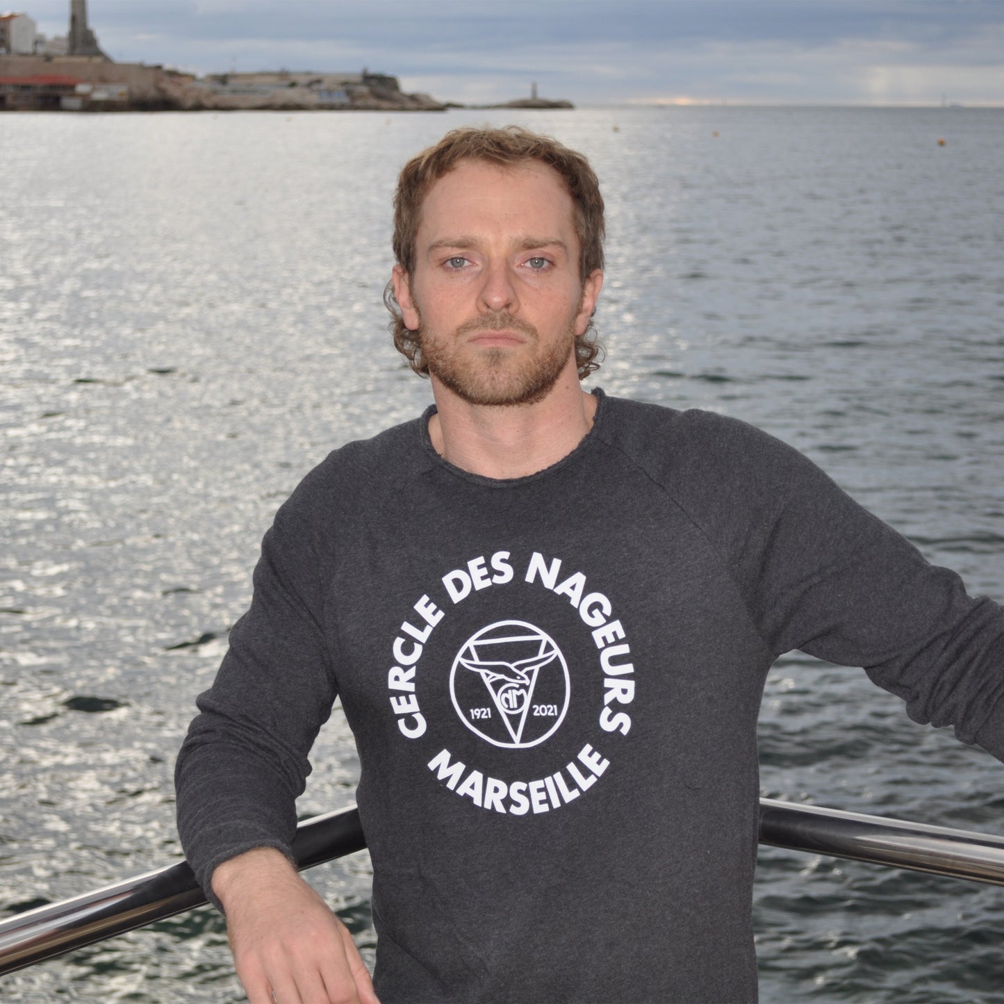 T-Shirt manches longues - American Vintage x Cercle des Nageurs de Marseille Homme